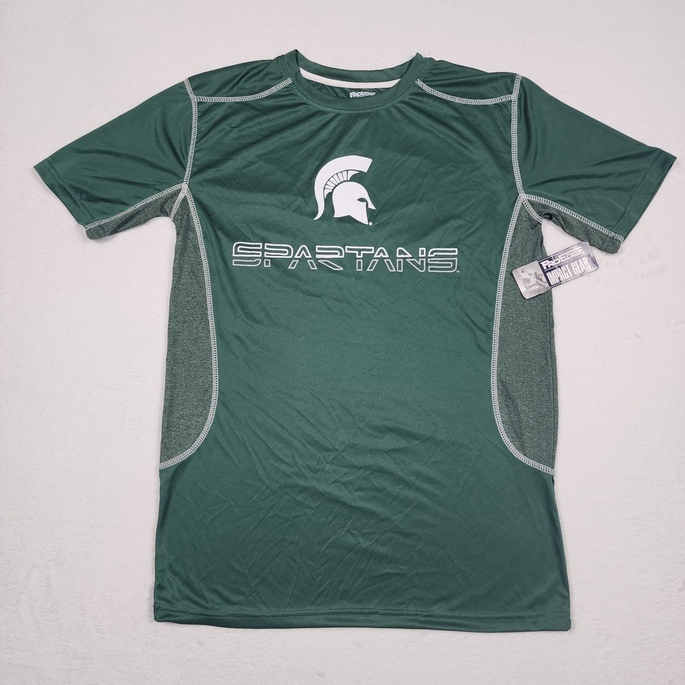 Michigan State Spartans Shirt Mens Medium Green NWT Pro Edge NCAA Performance
